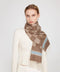 Sali Pure Cashmere Checked Tasseled Scarf