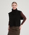 Aria Cashmere Wool Turtleneck Half Poncho