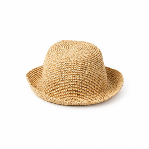 Halle Raffia Crochet Cloche Hat - Peili