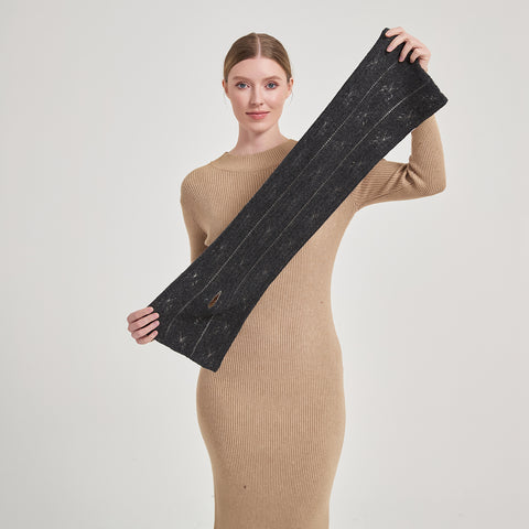 Hebe Double-layer Keyhole Cashmere Scarf