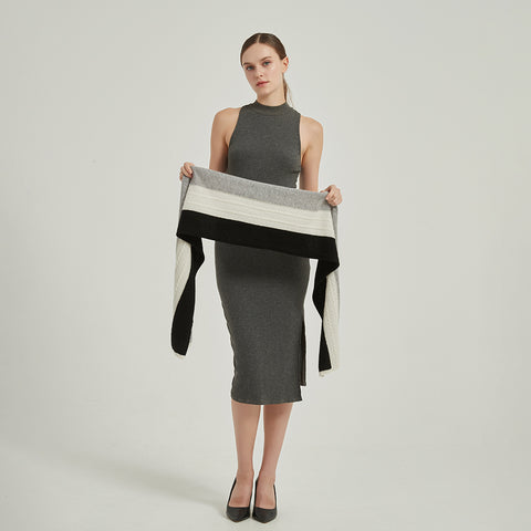 Kyla Stripe Cashmere Scarf - Peili
