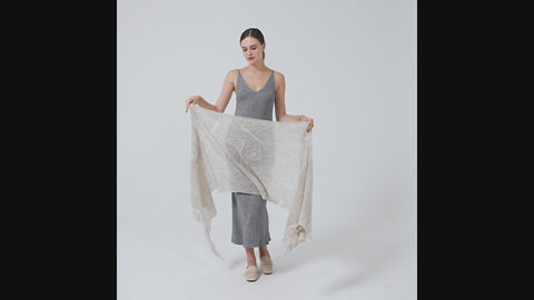Dana Cloudlight Cashmere Scarf - White