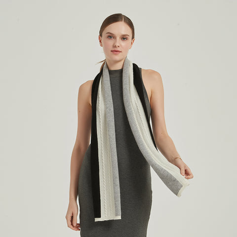 Kyla Stripe Cashmere Scarf