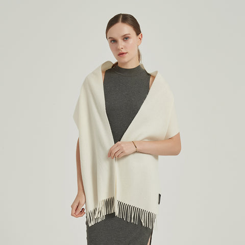 Aala Pure Cashmere Tasseled Scarf