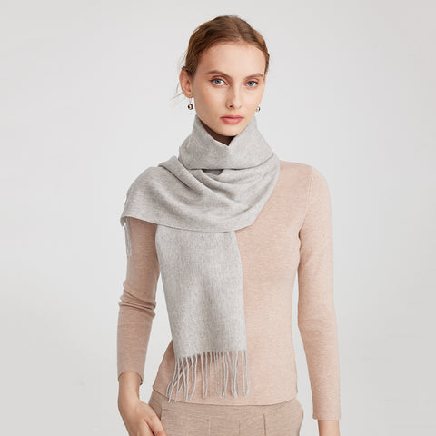 Aala Pure Cashmere Tasseled Scarf