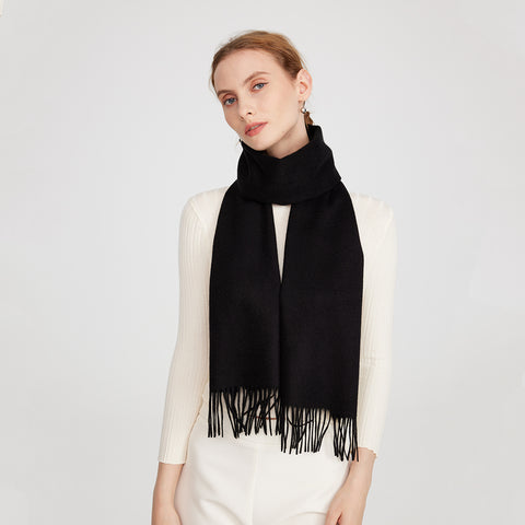 Aala Pure Cashmere Tasseled Scarf