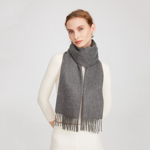 Aala Pure Cashmere Tasseled Scarf