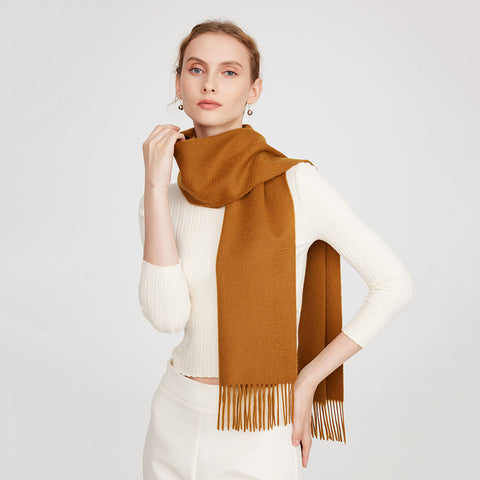 Aala Pure Cashmere Tasseled Scarf
