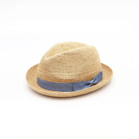 Gabi Raffia Crochet Fedora Hat