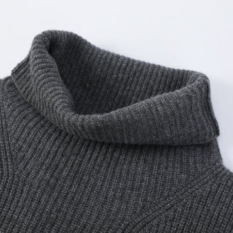 Aria Cashmere Wool Turtleneck Half Poncho