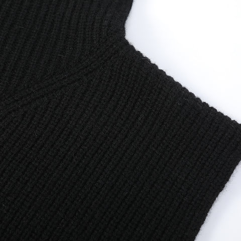 Aria Cashmere Wool Turtleneck Half Poncho