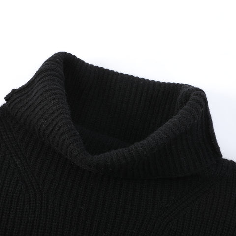 Aria Cashmere Wool Turtleneck Half Poncho
