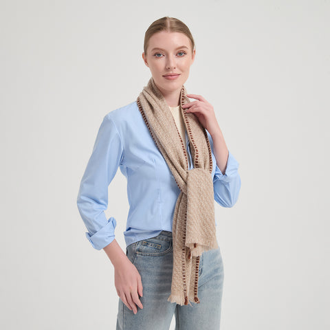 Dori Cashmere Scarf - Beige