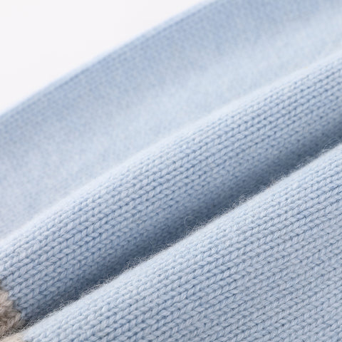 Jasmine Color Block Cashmere Beanie