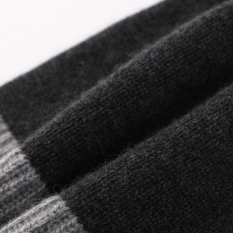 Jasmine Color Block Cashmere Beanie