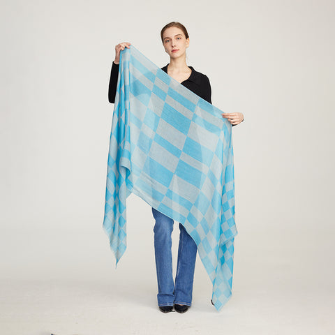 Nami Check Featherlight Cashmere Scarf