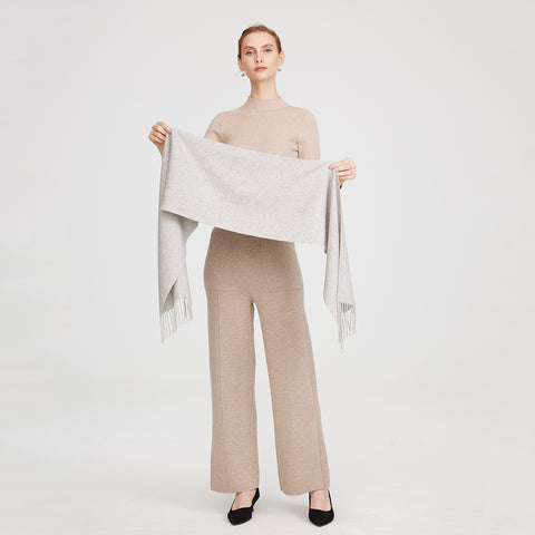 Aala Pure Cashmere Tasseled Scarf