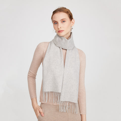 Aala Pure Cashmere Tasseled Scarf