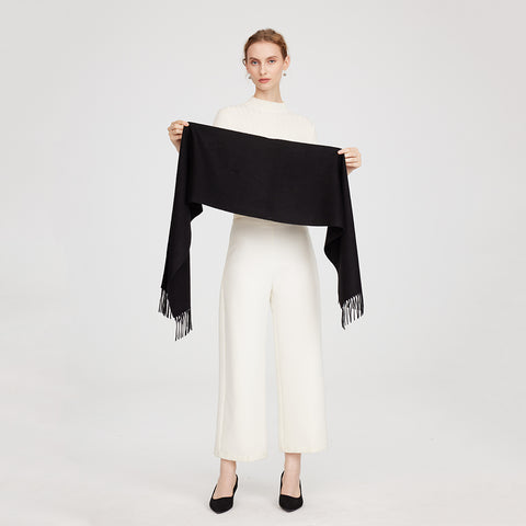 Aala Pure Cashmere Tasseled Scarf