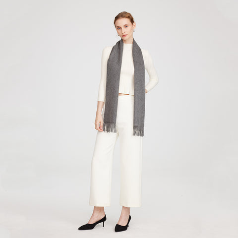 Aala Pure Cashmere Tasseled Scarf