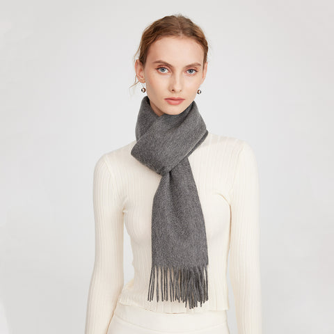 Aala Pure Cashmere Tasseled Scarf