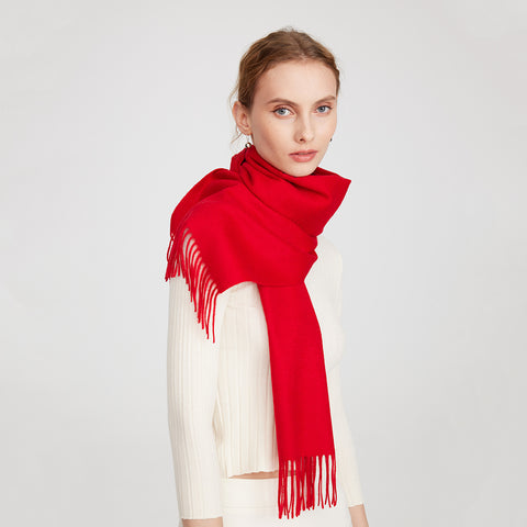 Aala Pure Cashmere Tasseled Scarf