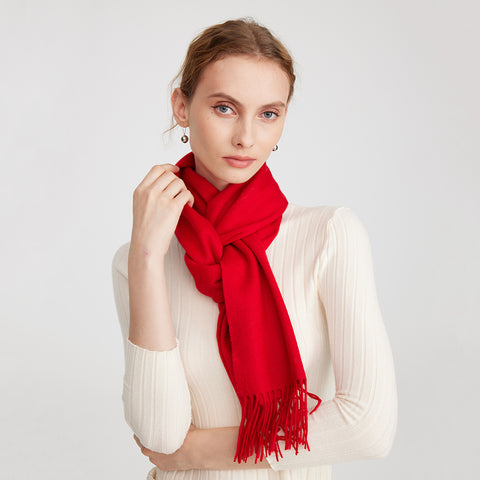Aala Pure Cashmere Tasseled Scarf