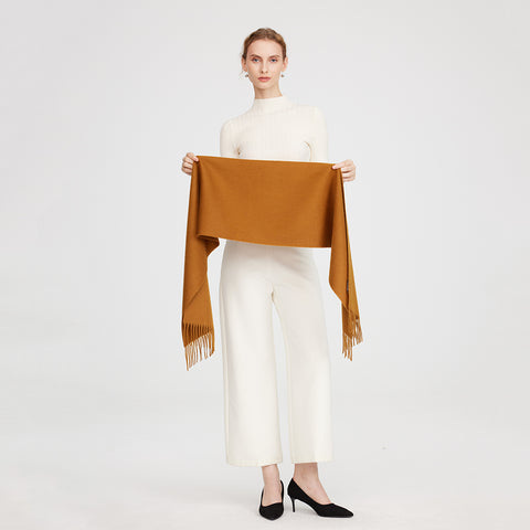 Aala Pure Cashmere Tasseled Scarf