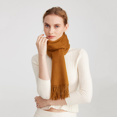 Aala Pure Cashmere Tasseled Scarf