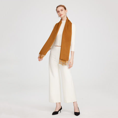 Aala Pure Cashmere Tasseled Scarf