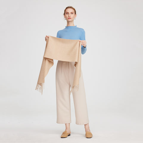 Aala Pure Cashmere Tasseled Scarf