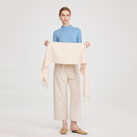 Aala Pure Cashmere Tasseled Scarf