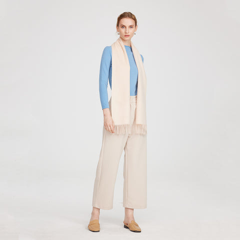 Aala Pure Cashmere Tasseled Scarf