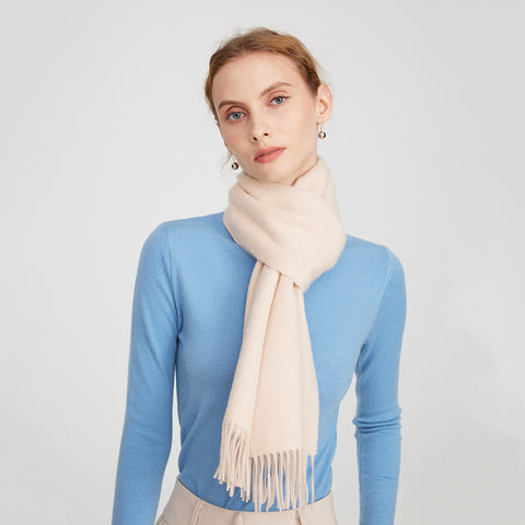 Aala Pure Cashmere Tasseled Scarf