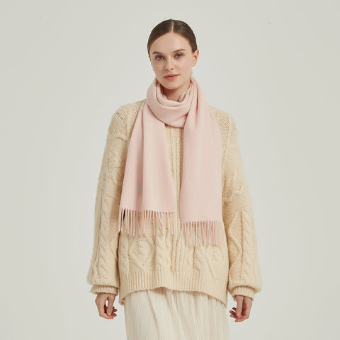 Aala Pure Cashmere Tasseled Scarf