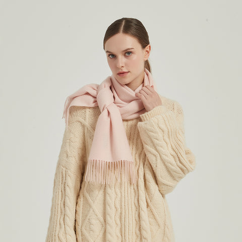 Aala Pure Cashmere Tasseled Scarf