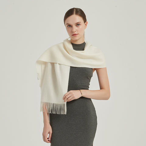 Aala Pure Cashmere Tasseled Scarf