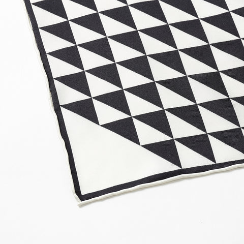 Ariella Triangle Line-Print Square Silk Scarf