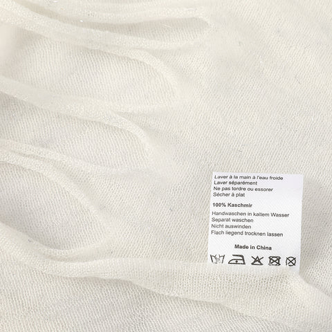 Alpa Featherlight Cashmere Tasseled Scarf