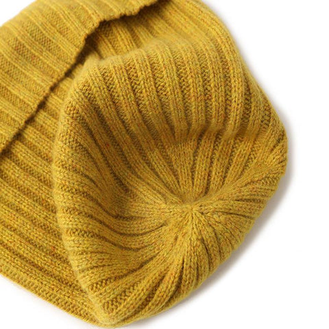Brinly Pure Cashmere Ribbed Beanie