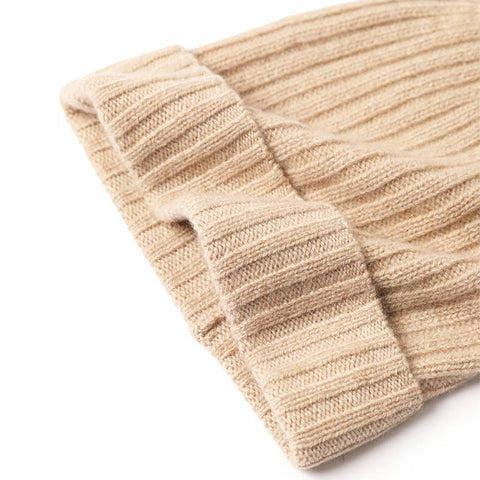 Brinly Pure Cashmere Ribbed Beanie