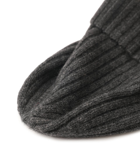 Brinly Pure Cashmere Ribbed Beanie