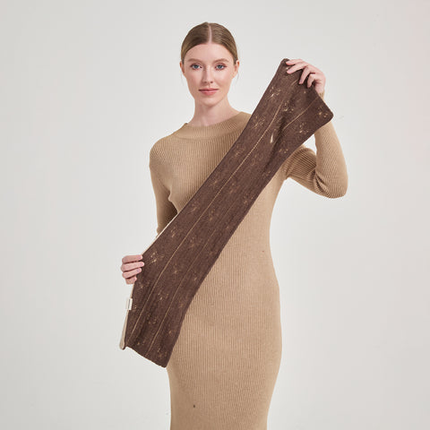 Hebe Double-layer Keyhole Cashmere Scarf