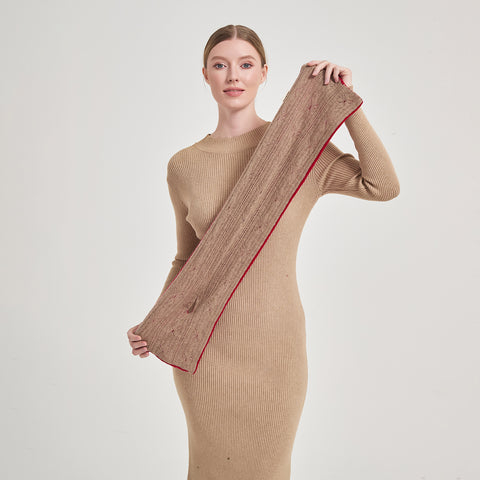 Hebe Double-layer Keyhole Cashmere Scarf