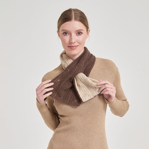 Hebe Double-layer Keyhole Cashmere Scarf