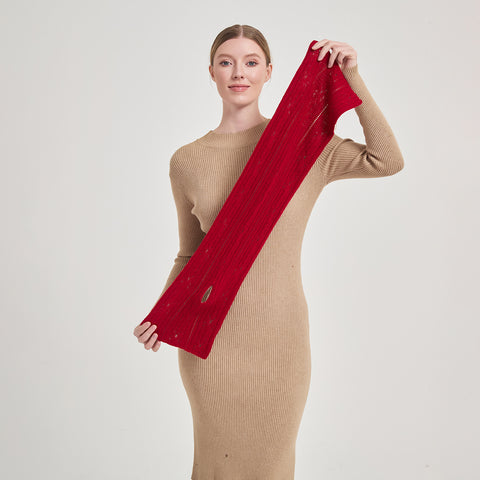 Hebe Double-layer Keyhole Cashmere Scarf