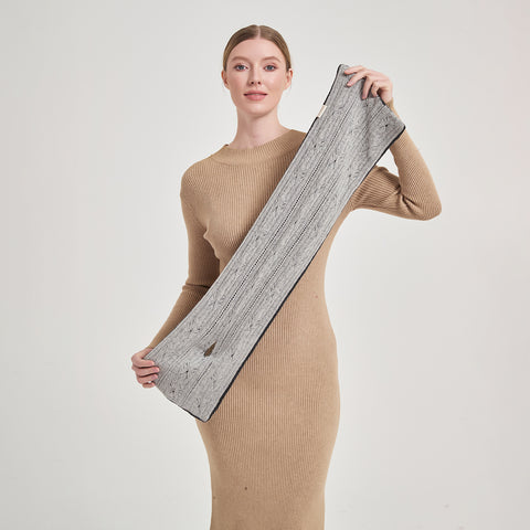 Hebe Double-layer Keyhole Cashmere Scarf