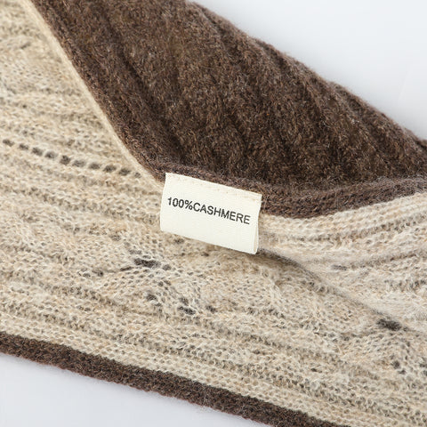 Hebe Double-layer Keyhole Cashmere Scarf