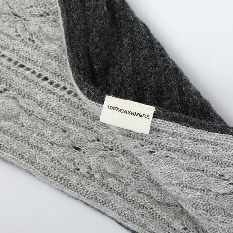 Hebe Double-layer Keyhole Cashmere Scarf