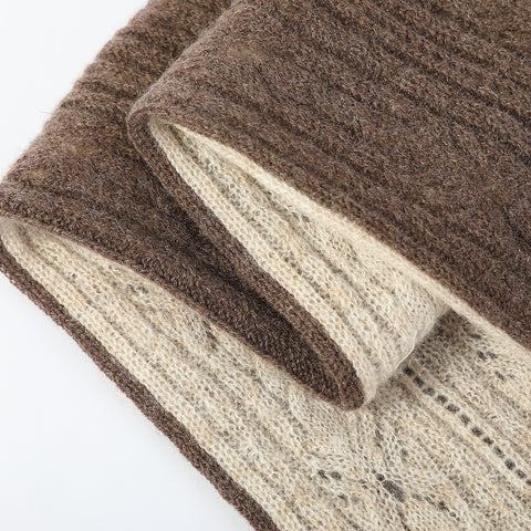 Hebe Double-layer Keyhole Cashmere Scarf